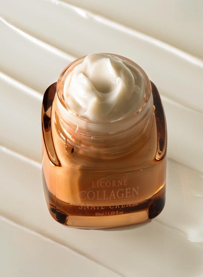 LICORNE Snail Collagen Repair Cream, Daily Face Moisturizer with Snail Mucin & Collagen, Anti-Aging Firming Cream for Wrinkles & Dry Skin, Hydrating Korean Skincare for Day & Night, 1.69 fl oz - Image 2